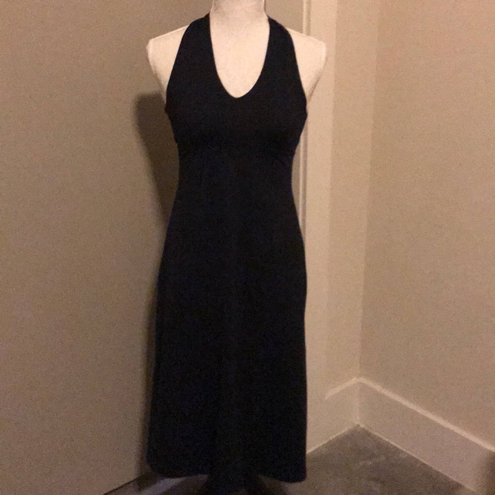 EUC PATAGONIA BLACK HALTER DRESS